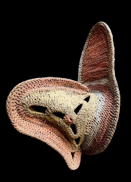 Oud yam masker uit Papoea Nieuw-Guinea