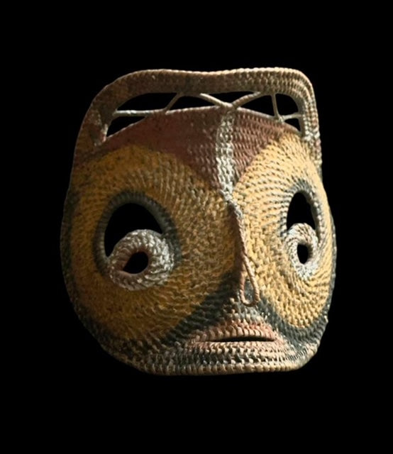 Oud yam masker uit Papoea Nieuw-Guinea
